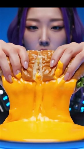 🧀 Cheese Bomb burger Mukbang – Melting Flavor Explosion! 치즈버거 #odlysatisfying #asmr