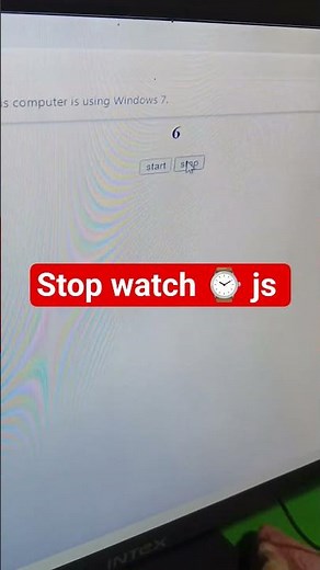 stop watch using html js #stopwatch