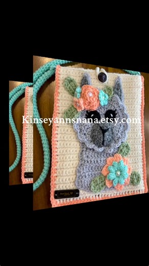 Adorable Crocheted Llama Bag from Barnyard Collection