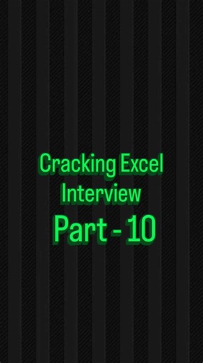 Excel Interview Tips and Tricks - 10 #excel #interview #job #skills #learning