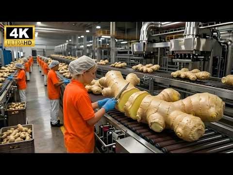 Inside a Modern Ginger Processing Factory — From Raw Root to Finished Products (Full Process)