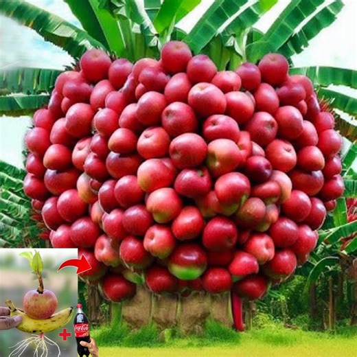 Everyone will be surprised after seeing the technique of grow bananas with apples using Coca-Cola | Tree Garden