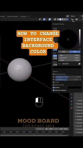 how change view background color and turn of grid in Blender #blender #3d #tutorial #3dmodeling