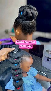 29K views · 437 reactions | Stylish Brazilian Wool Hairstyle for girls #parisandmum #trendinghair #hairstyleforgirls #hairstyles #hairextensions #hairaccessories #brazilianwool | Paris and mum | Facebook