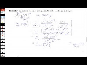 Choosing a convergence test and determining absolute or conditional convergence or divergence