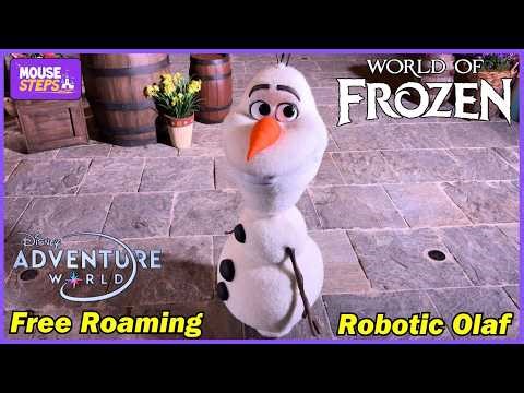 Amazing Robotic Olaf Walking and Talking at World of Frozen in Disneyland Paris (Special Event)