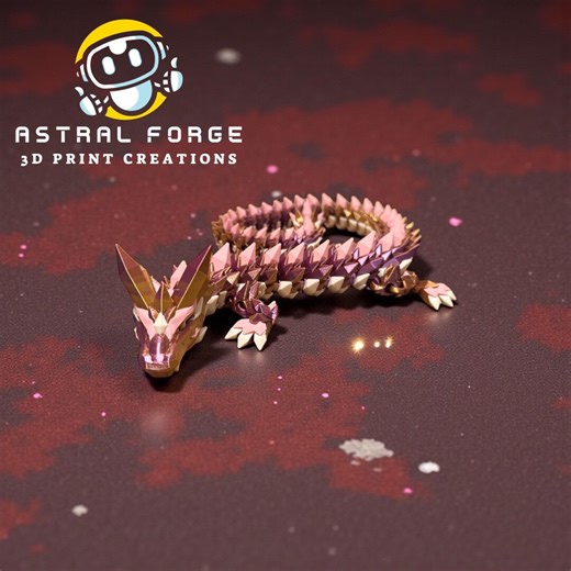 3D Printed Dragon 26 Inches: Silk Red and Gold - Etsy