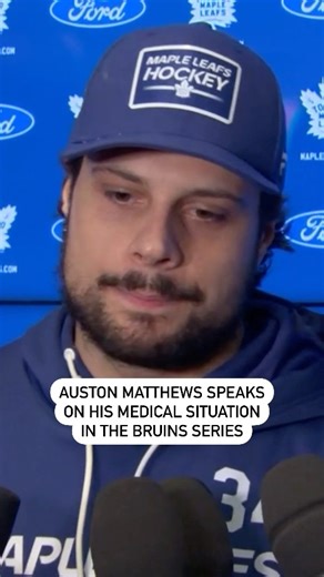 110K views · 959 reactions | Auston Matthews says he got “really sick” after Game 2 of the Bruins series, played in Game 3, and then took a “weird hit” in Game 4. | Sportsnet | Facebook