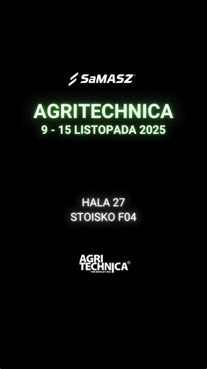 Na samasz-new-releases.com/pl odkryj przedpremierowe modele maszyn, które pokażemy na Agritechnice! Poznaj nowości produktowe – zanim trafią na rynek. Maszyny będą dostępne do zobaczenia na żywo na naszym stoisku. SaMASZ na Agritechnice 2025 Hala 27 stoisko F04 #SaMASZ #Agritechnica #Nowości #Premiera | SaMASZ Sp z o.o.