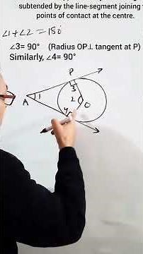 Ex 10.2 Q10 Class 10 Math NCERT | Ch 10 Circles | Angles at the Centre & Between Two Tangents = 180°