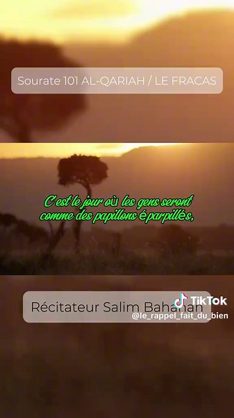 Sourate 101 Al-Qariah #muslim #allahuakbar #rappels_islam #sourate #alqariah