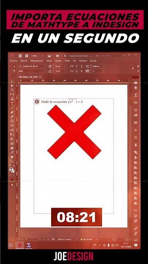 Importa ecuaciones Mathtype a Indesign en UN SEGUNDO
