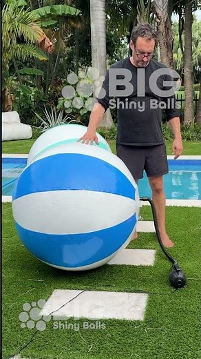 Beach Vibes Only: Giant inflatable beach balls making waves 🌊🎈 #ViralTrend #SummerFun