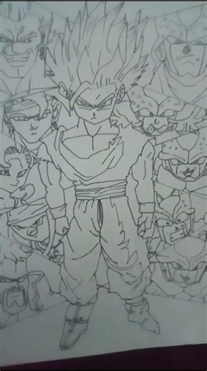 “Epic Saiyan Duel – Gohan & Villain Artwork