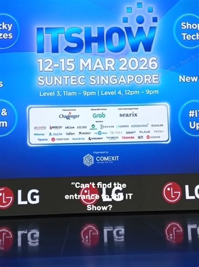 Can’t find the entrance to IT Show? Follow this route and you’ll reach it in 30 seconds! Looking for Acorn fans? Come find us here 👀 #ITShow #Suntec #Singapore #CeilingFan #AcornFan