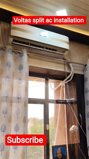 voltas split AC installation #shorts