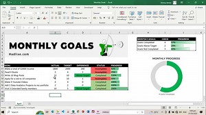 Monthly Goal Tracker in Excel