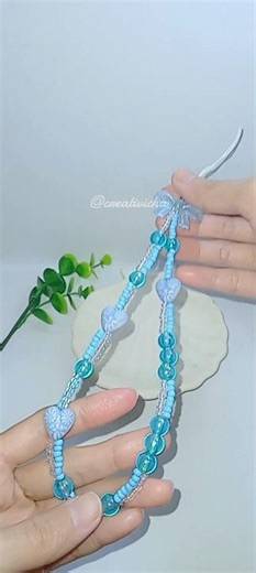 Making Ocean Phone Strap. #phonestrap #phonecharm #tutorial #handmade #craft #creativicha #shorts