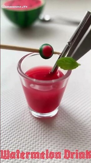 DIY Miniature Watermelon Drink #drink #watermelon #juice
