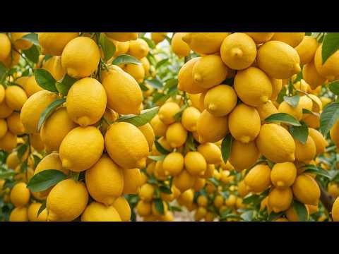 Lemon Growing Process | From Planting to Harvesting Super-Sized Ripe Lemons