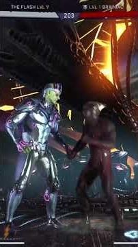 The flash vs brainiac in injustice 2