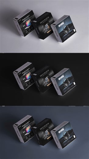 Square Boxes Packaging #PhotoshopMockup #SquareBoxMockup #PackagingMockup #DesignerTools