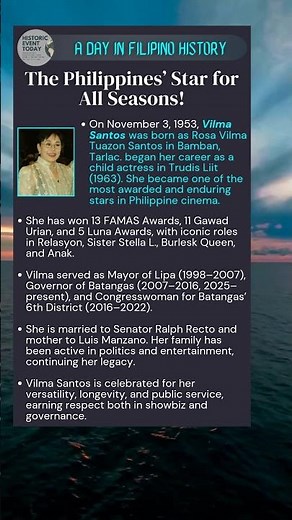 November 3, 1953 - The Philippines’ Star for All Seasons!