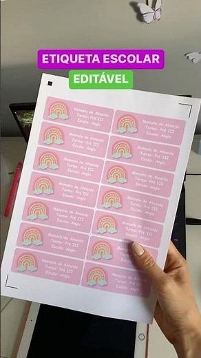 Etiqueta Escolar editável