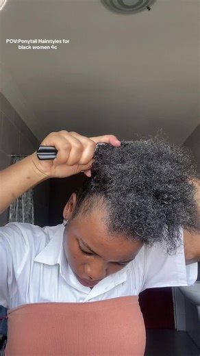 Creative Ponytail Hairstyles for Black Women 4c