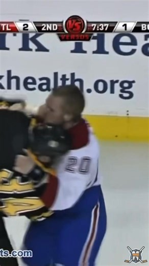 2011 HockeyFight on this day BOS • Shane Hnidy 🆚 James Wisniewski • MON catch the whole thing on hockeyfights.com/fights/104659 • #GoHabsGo #NHLBruins #nhl #HFonthisday | hockeyfights.com