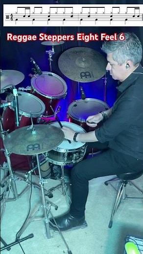 How to play the Reggae Steppers Eight Feel 6 groove #drumming #reggae #tutorial