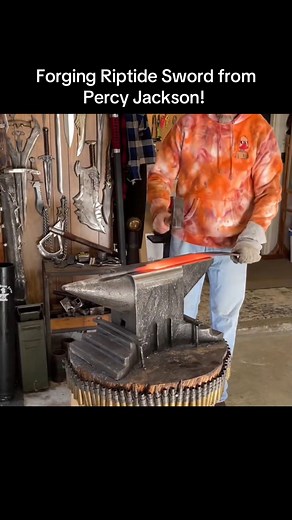 Forging Riptide Sword from Percy Jackson! #percyjackson #sword #blacksmith #blade #tools #art | Angela Allen | Facebook