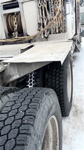 Changed tires on semi