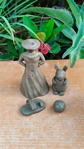 diy clay doll, #miniature #creativeclayideas #art #kitchenset #clay #clayart #pottery #homecraft