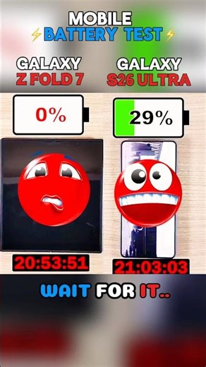 GALAXY Z FOLD 7 VS GALAXY S26 ULTRA !! MOBILE BATTERY TRST !!