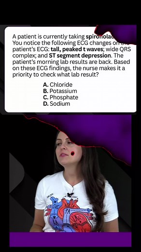 ECG NCLEX Review Practice Question for Nursing School Students Test your knowledge of pharmacology and cardiac ECG with this quick NCLEX review quiz with rationale. Follow for more help with nursing school, NCLEX, and more. #nursingschool #nclex #learnontiktok #nurse #nursing