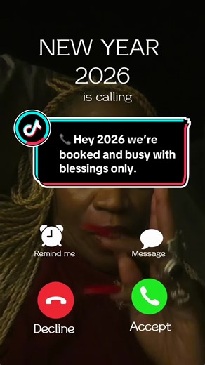 After how 2025 tried it—especially the way it started—I had to make it clear. 2026, we’re only accepting blessings. No chaos. No foolishness. No reruns. This year is fully booked, fully busy, and fully aligned with good things only. If it’s not a blessing, let it go to voicemail. #2026predictions #2026 #2026brides #2026blessings #CapCut