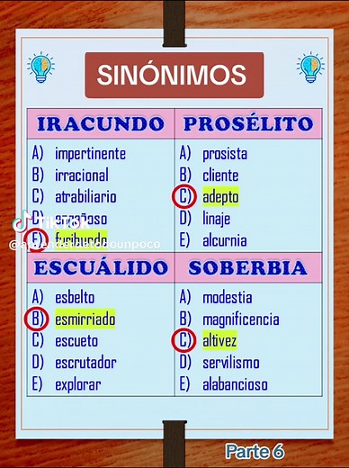 Sinónimos: Aprende y Mejora Tu Razonamiento Verbal