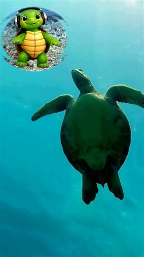 Perfect relaxation shot: a turtle rises to the surface #antistress #meditation
