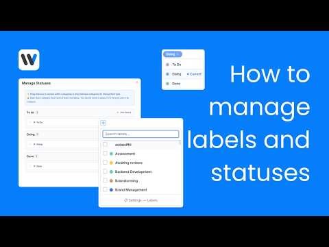 How to organize tasks with status and labeling in worklenz