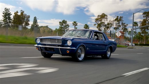 Supercharged 66 Mustang pro street acceleration