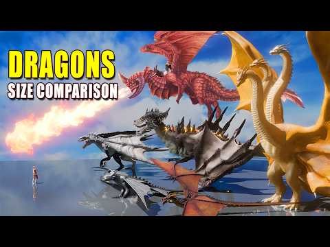 Dragon Size Comparison 3D | The Biggest Dragons Ever