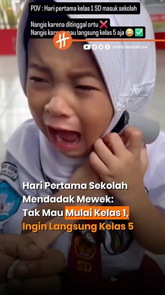 Hilarious! First Day of School, Student Cries Wanting to Go Straight to 5th Grade #hopsid #latest...