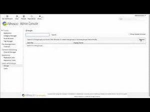 Alfresco Community Edition 4.2 How-To: Create Groups