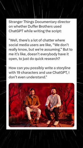 Stranger Things Documentary Director Questions Claims the Duffers Used ChatGPT to Write the Script