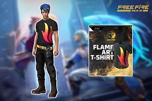 Garena provides a free Flame Art T-Shirt in Free Fire MAX India server