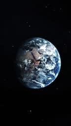 Planet Earth rotate in deep space, beautiful view of continents and...