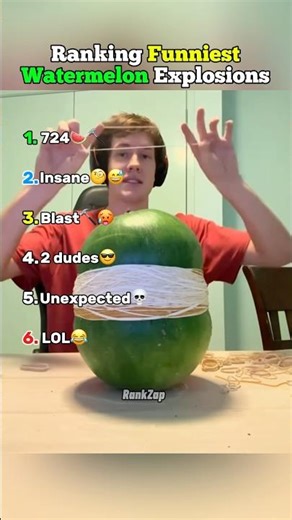 Ranking funniest watermelon explosions🍉 #shorts #viral