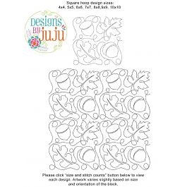 Autumn Leaves 1 End-to-End Quilting Embroidery Design