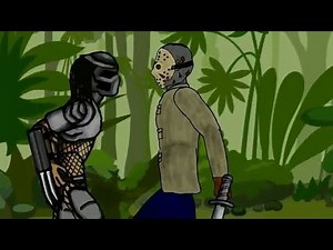 Jason Voorhees VS Predator - Drawing cartoons 2